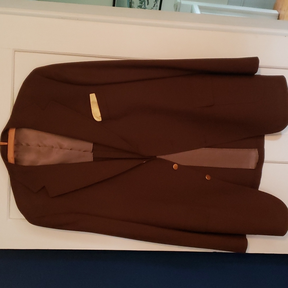 Men's Sport Coat, 44 Ex.long , Brown, Like New